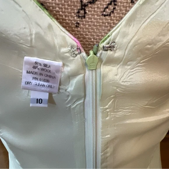 ❤️Rickie Freeman by T. J. Nites 2 Pc Silk and Wool Dress and Jacket.  Size 10. - Picture 15 of 16